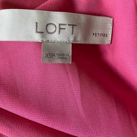 LOFT EXTRA SMALL PETITE BRIGHT PINK SUMMER DRESS SHORT NEVER WORN - Picture 8 of 16